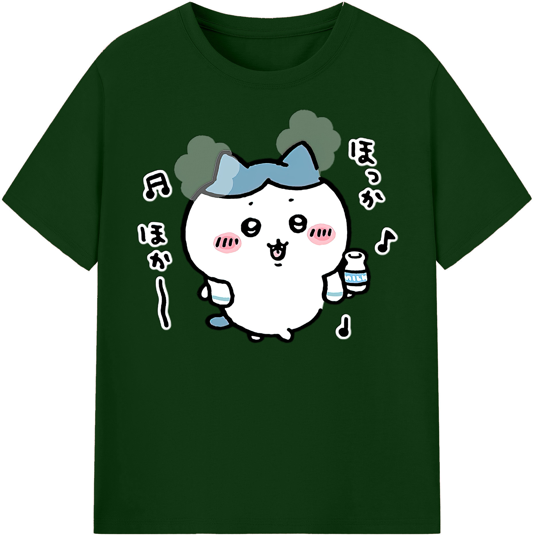 （画像用） ちいかわ ハチワレ Chii-kawa hachiware 綿100％半袖Tシャツ（フロントプリント）
